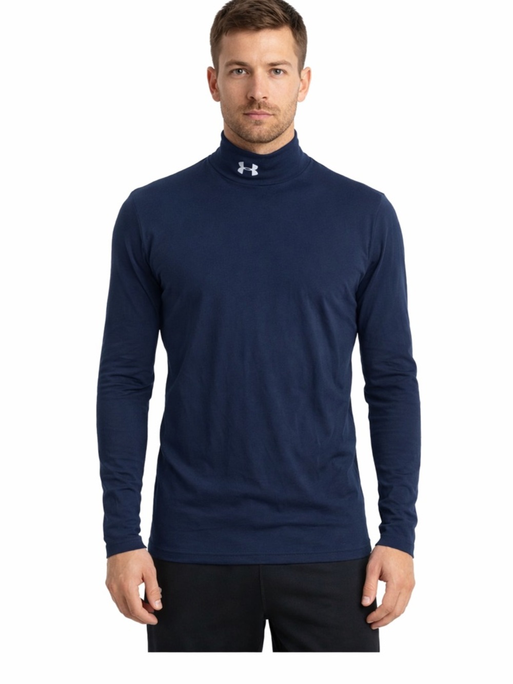 Vintage Under Armour Compression Top Size Md Blue Nylon Made In USA